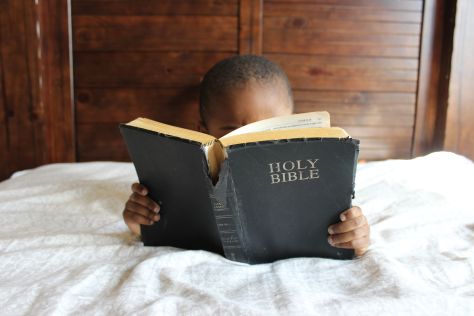 Bible, child reading