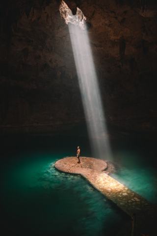 Light shaft in cave