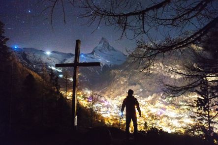 Cross in the mountains